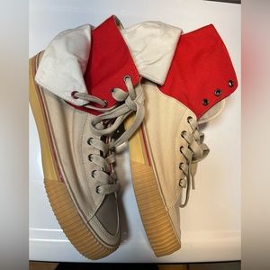 PF FLyERS two tone tan and red size 12 men’s